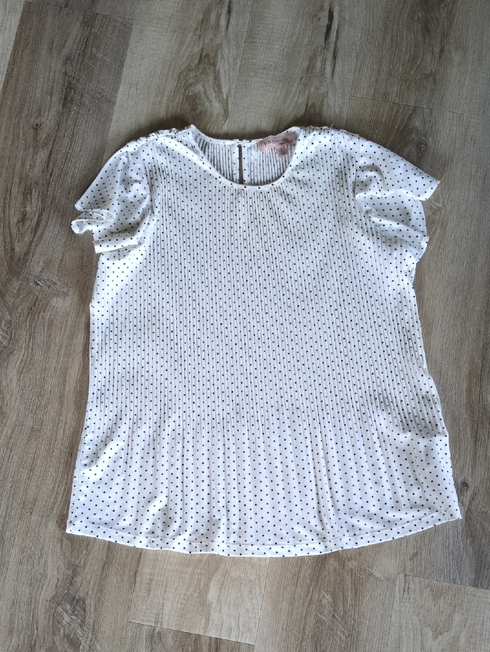 Philosophy Cream Blouse with Black Polka Dots
